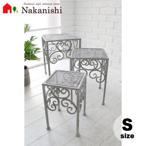 サイドテーブル・花台・アイアン・テーブル・ミニテーブル・アンティーク調