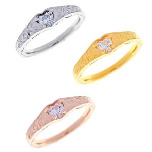 agete アガット 月桂樹 ローレルリーフ ダイヤモンド リング