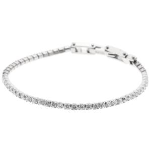 ブレスレット ステンレス ダイヤレーン テニスブレス エタニティ 金属アレルギー対応 爆買