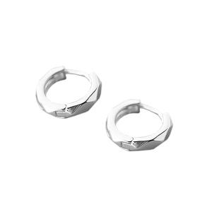 フープピアス メンズ レディース 両耳 シルバー 925 シンプル 14mm