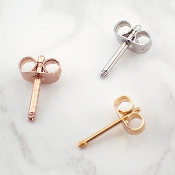 ピアス つけっぱなし カスタムパーツ 片耳用 1個売り シャフトのみ ヘッド無し ネジ ボディピアス...