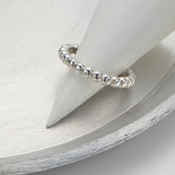 ミル打ち ミルグレインのリング シンプルながら抜群の存在感 つぶつぶ レディース 爆買