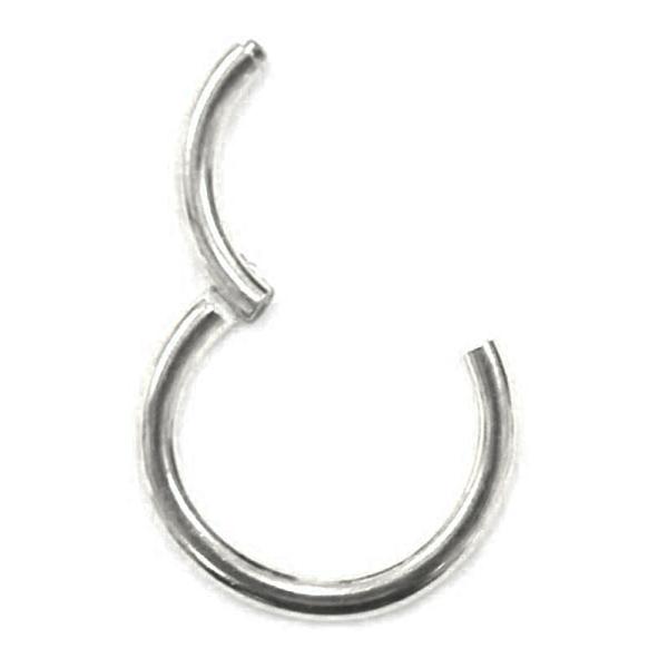 フープピアス 医療用ステンレス 24K 16G 14G セグメントクリッカー 片耳 金属アレルギー ...