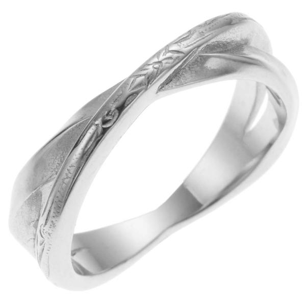 リング クロス ハワイアンジュエリー サージカルステンレス316L 2連風 レディース メンズ 爆買