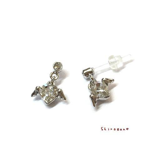 エンジェルハートピアス レディース 日本製 樹脂ポスト ノンアレルギー スワロ使用 スズ 甘い系 キ...