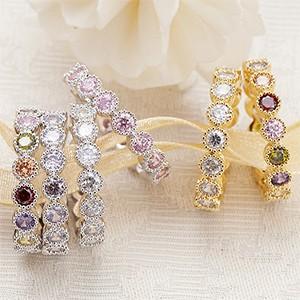 キュービックジルコニア 新作ミルグレイン フルエタニティリング 指輪 リング レディース 爆買