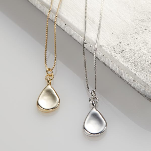 ネックレス レディース ニッケルフリー 滴型 ドロップ スエッジ シンプル 上品 爆買