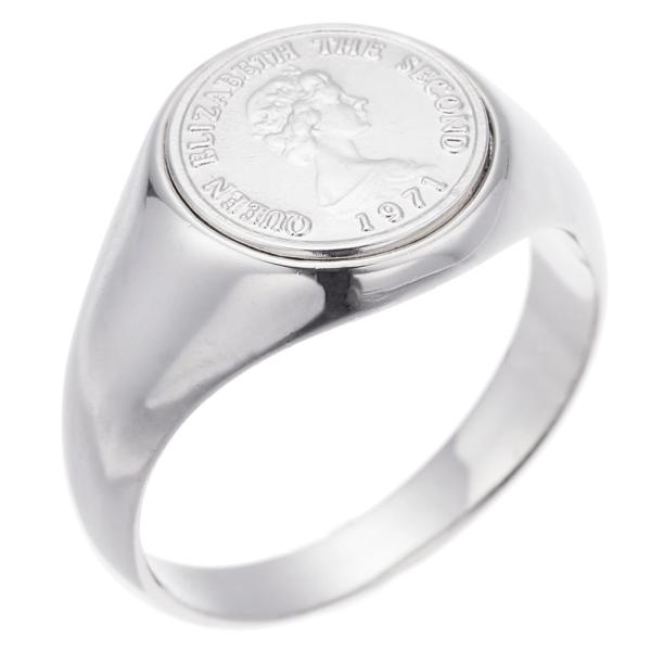13号 エリザベス女王コインリング ニッケルフリー 低金属アレルギー 日本製 メダル 鏡面 メタル ...