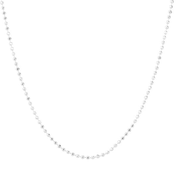 ネックレス シルバー925 カットボールチェーン シルバーチェーン シンプル 細い チェーンのみ 長...