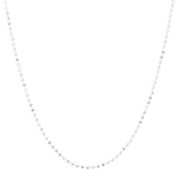 ネックレス シルバー925 カットボールチェーン シルバーチェーン シンプル 細い チェーンのみ 長...