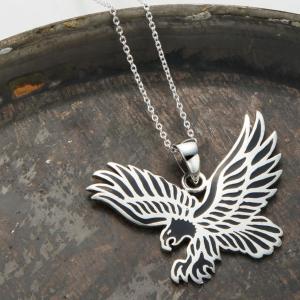 ネックレス ペンダント メンズ シルバー925 イーグル 鷲 ワシ 羽 鳥
