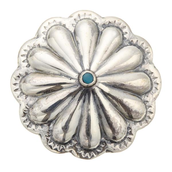 コンチョ 練りターコイズ インディアン ネジ式 ループ式 カスタムパーツ 3cm 爆買