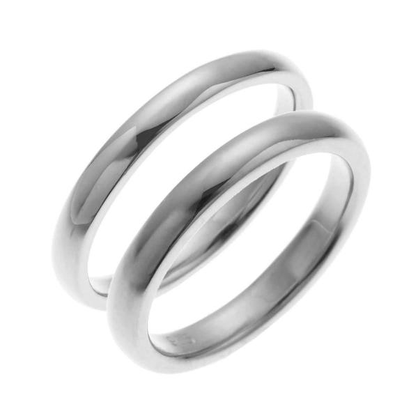 ペアリング シルバー925 プラチナ仕上げ マリッジリング 結婚指輪 甲丸 ツヤ有り 沖縄製 レディ...