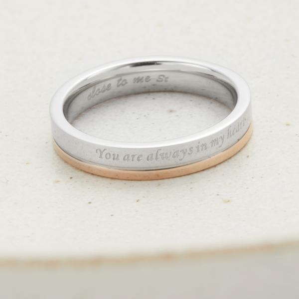 リング レディース サージカルステンレス316L close to me st バイカラー ツートー...