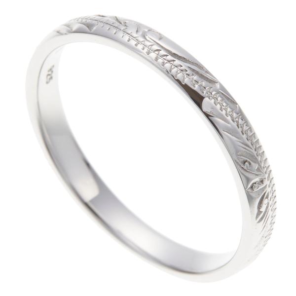 ペアリング Close to me シルバー925 ブルーダイヤ ハワジュ スクロール 波 彫刻 爆...