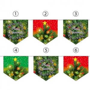 N連続旗 6連 メリークリスマス (W300×...の詳細画像1