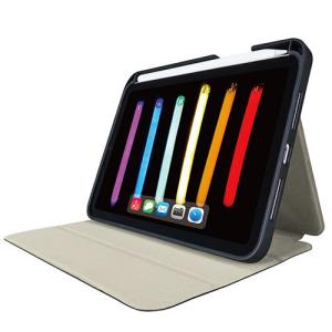 エレコム iPad mini 第6世代/手帳型/Pencil収納/スリープ対応/ブラック TB-A21SSABK｜kagu-plaza