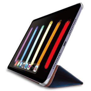 エレコム iPad mini 第6世代/手帳型/背面クリア/ソフトレザー/2アングル/ネイビー TB-A21SWV2NV｜kagu-plaza