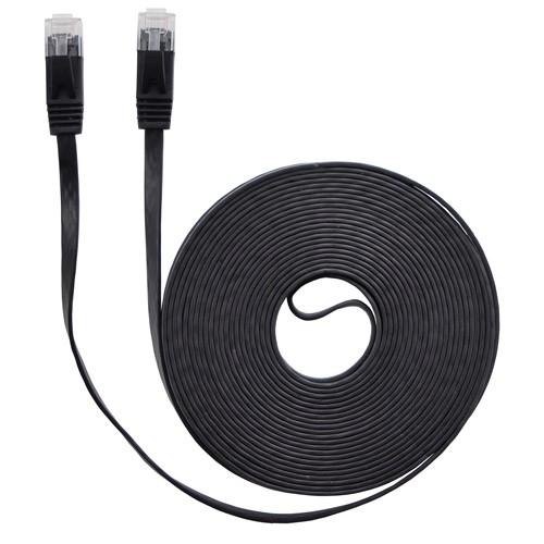 LANケーブル フラット CAT6 10m 黒 AS-CAPC005