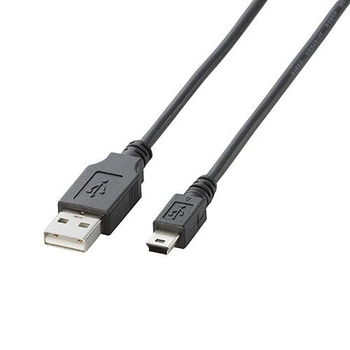 エレコム USB2.0ケーブル/A-miniBタイプ/ノーマル/5m/ブラック U2C-M50BK