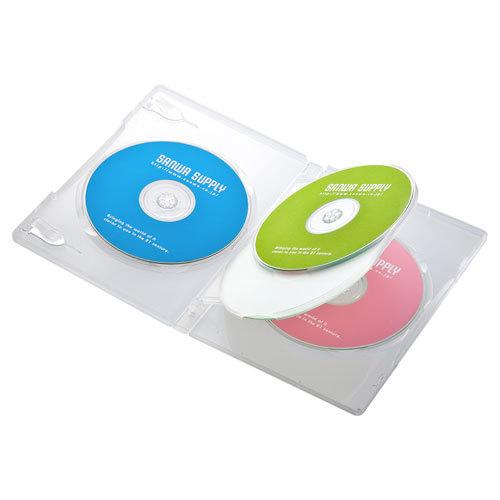 サンワサプライ DVDトールケース(4枚収納・10枚セット・クリア) DVD-TN4-10CL
