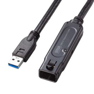 サンワサプライ USB3.2アクティブリピーターケーブル10m(抜け止めロック機構付き) KB-USB-RLK310｜kagu-plaza