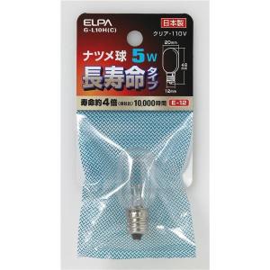 （まとめ） ELPA 長寿命ナツメ球 電球 5W E12 クリア G-L10H（C） 〔×20セット〕｜kagu-plaza