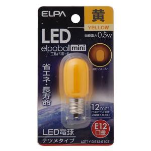 （まとめ） ELPA LEDナツメ球 電球 E12 イエロー LDT1Y-G-E12-G103 〔×20セット〕｜kagu-plaza
