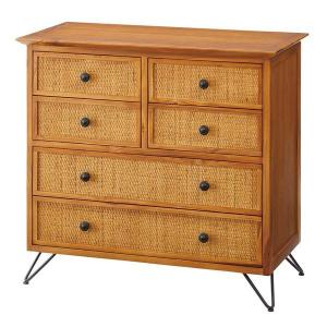 籐 ラタンチェスト 3段 幅81cm ランドリーチェスト ラタン家具