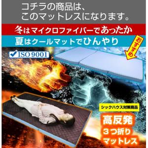 ひんやり 三つ折り高反発マット2枚付 耐荷重7...の詳細画像1