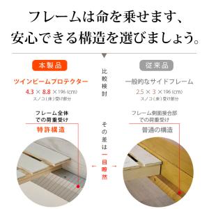 ロフトベッド シングル ハシゴ 耐荷重500k...の詳細画像5