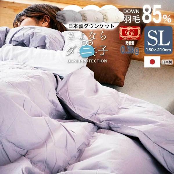 ダウンケット 防ダニ ダニ防止 日本製 SL シングルロング 掛け布団 掛布団 春夏用 洗える 洗濯...