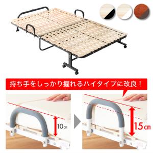 折りたたみベッド セミダブル 桐 すのこ ベッ...の詳細画像1