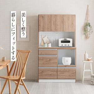 食器棚 完成品 日本製 幅100cm レンジ台...の詳細画像2