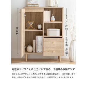 キャビネット リビング収納 ディスプレイ収納 ...の詳細画像2