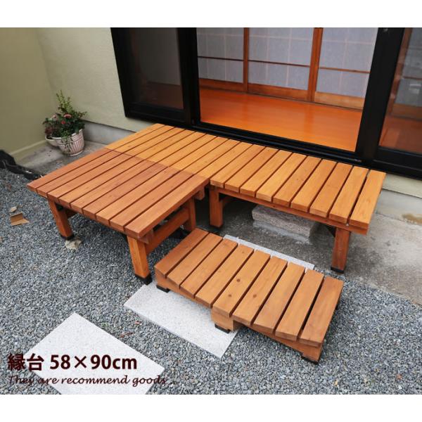 Abelia Bench 58×90 デッキ縁台 縁台 ウッドデッキ デッキ シンプル ブラウン お...