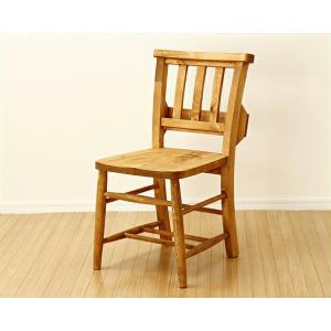 ダイニングチェア 1脚 単品 カントリー調 木製 チャーチチェア 教会