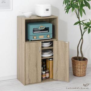 カラーボックス 扉付き オープン 4段 木製 ...の詳細画像5