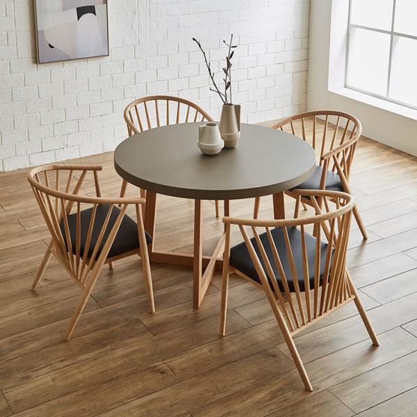 ダイニングテーブルセット 4人 丸 ダイニングテーブル 5点 セット 丸テーブル 幅110 ガレット...