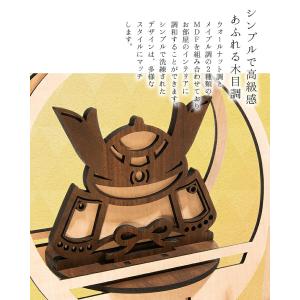 五月人形 コンパクト 玄関 兜 枠付き 木製 ...の詳細画像3
