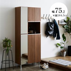 下駄箱 大川家具 シューズボックス 玄関収納 シ...の商品画像