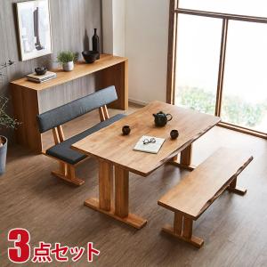 松田家具 食卓3点 白王 1800テーブル+1600ベンチ+1600背付きベンチ