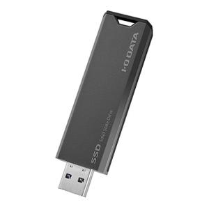 IOデータ IO DATA USB 10Gbps(USB 3.2 Gen2)対応 スティックSSD 2TB グレー×ブラック SSPS-US｜kagucyoku