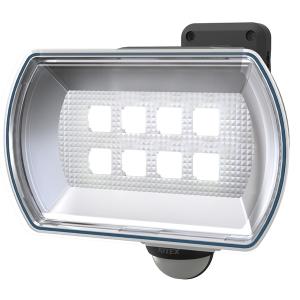 センサーライト 照明器具 幅15.2cm 4.5W ワイド フリーアーム式 LED 乾電池 電池寿命660日 自動点灯消灯 屋内 屋外用 ムサシ｜kagucyoku