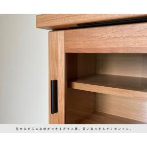 120 引き戸シェルフ キャビネット 北欧 収...の詳細画像5