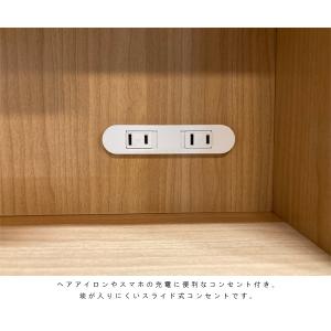 天然木 アルダー材 三面鏡 ドレッサー 鏡台 ...の詳細画像4