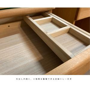 天然木 アルダー材 三面鏡 ドレッサー 鏡台 ...の詳細画像5