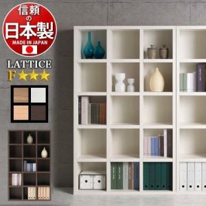 オープンラック ラチス 幅110cm 高さ115cm 日本製 本棚 書棚 完成品