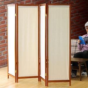 衝立 木製 スクリーン 帆布 3面 3連 おしゃれ 間仕切り パーテーション