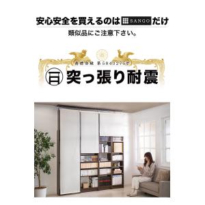 耐震本棚 ロールスクリーン付き 幅60 奥行2...の詳細画像1